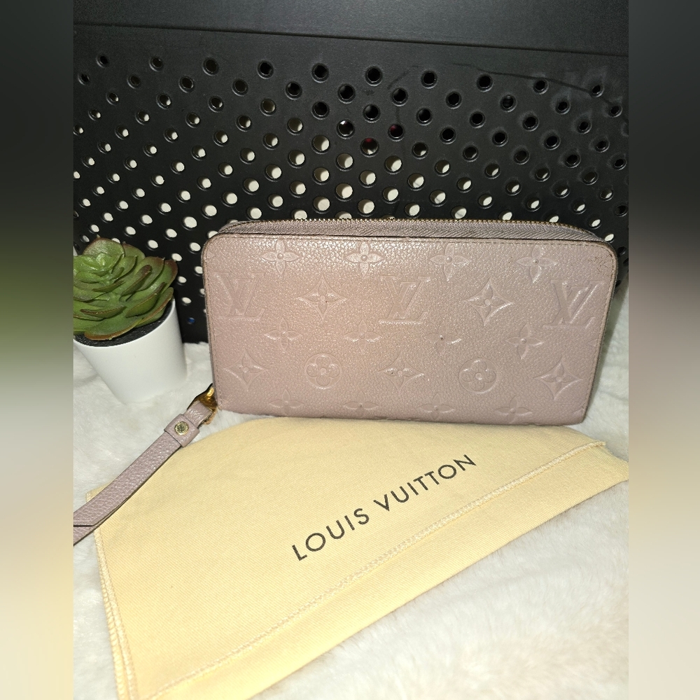 Louis Vuitton Monogram Empreinte Embossed Leather Zip around Wallet
